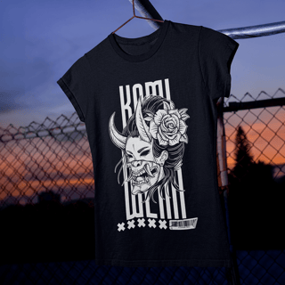 Camiseta Geisha Oni Mask - Baby Long