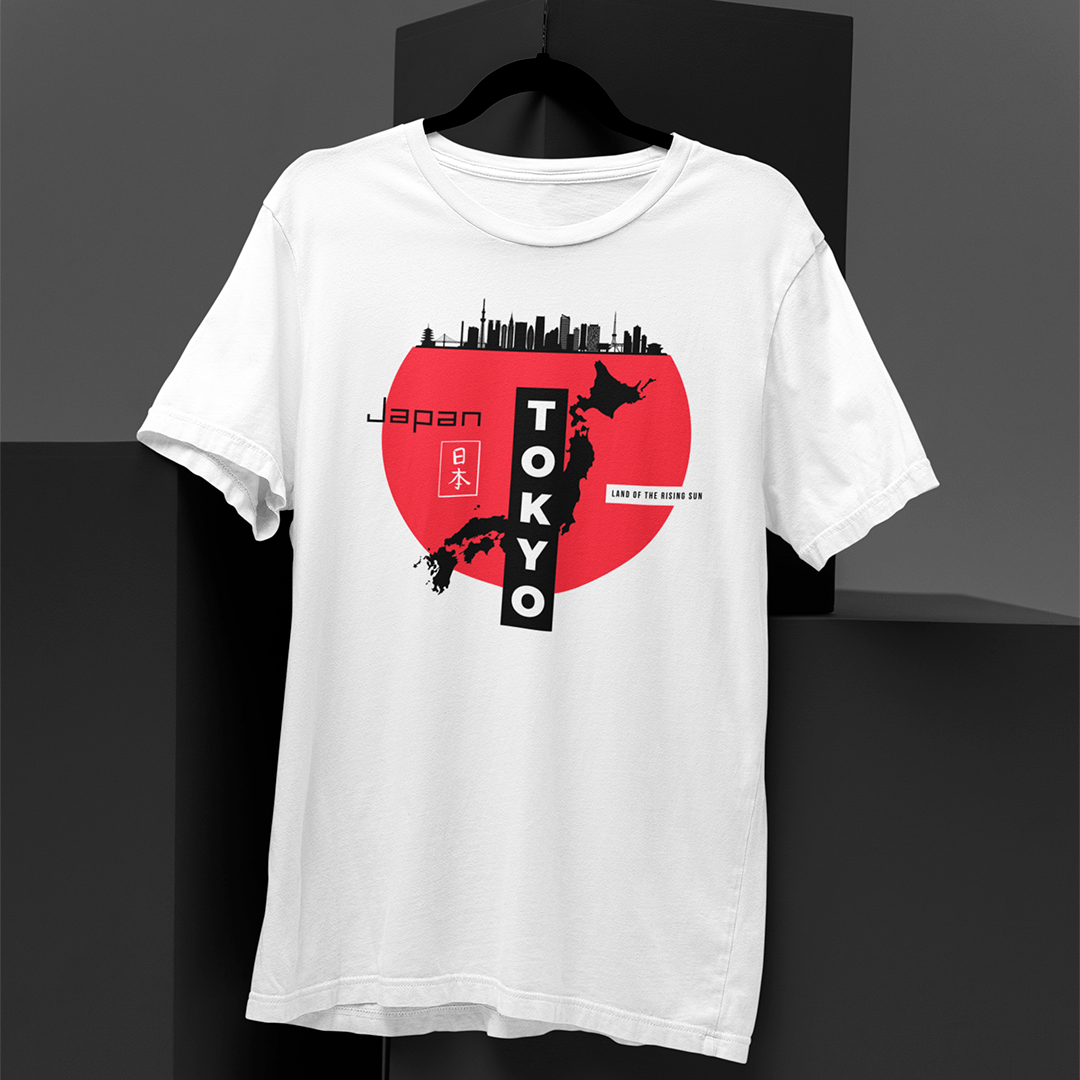 Nome do produto: Camiseta Japan Tokyo Land of Rise Sun Flag