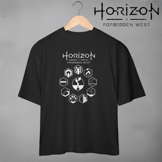 Nome do produtoCamiseta Horizon Forbidden West GAIA Protocol Black - Oversized