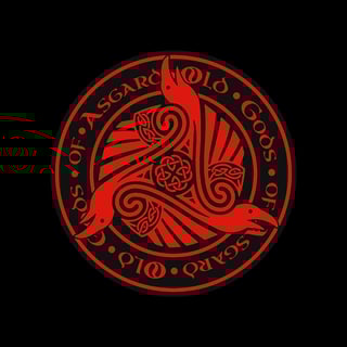 Nome do produtoMoletom Old Gods of Asgard Logo Vermelho - Canguru