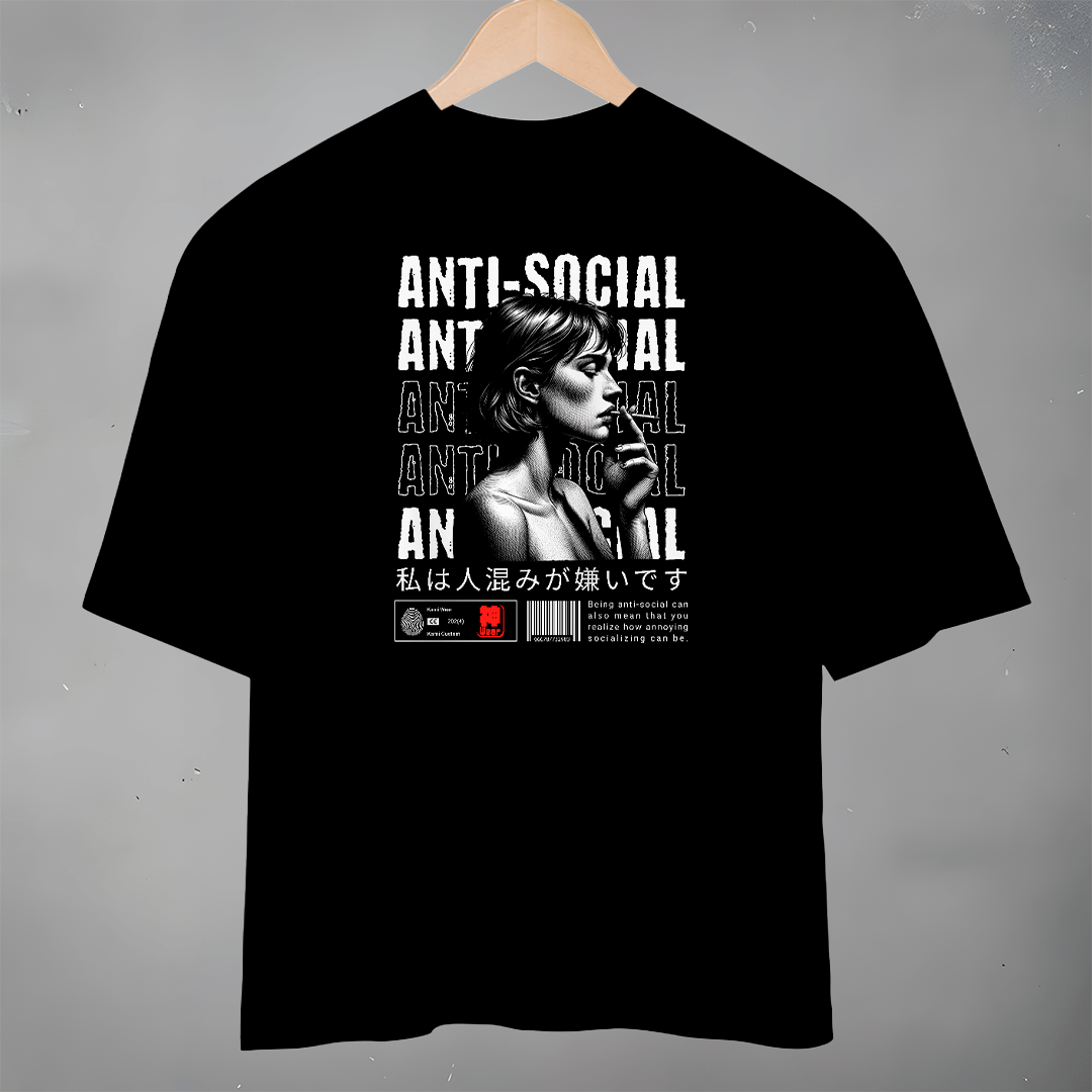 Nome do produto: Camiseta Anti-Social - Oversized