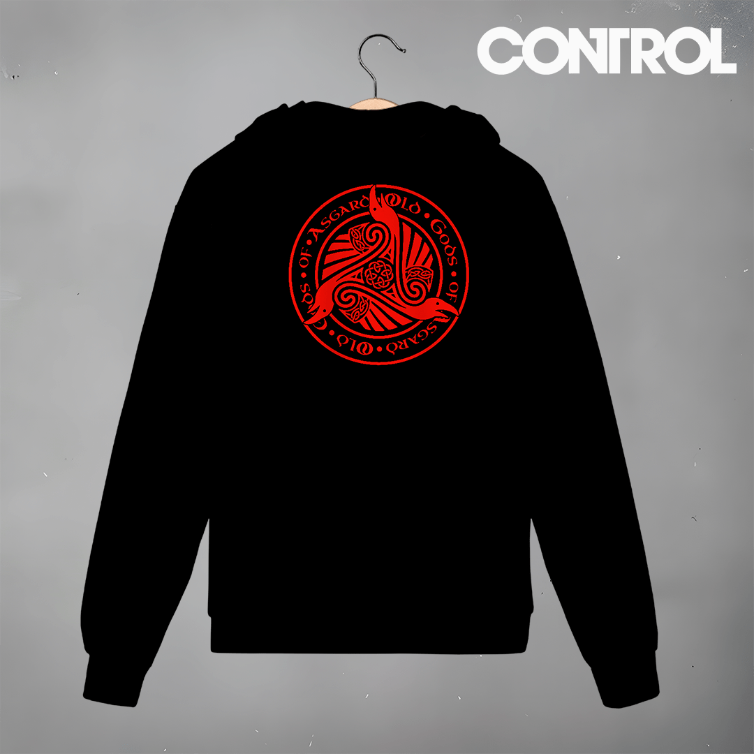 Old Gods of Asgard Logo Vermelho - Zíper