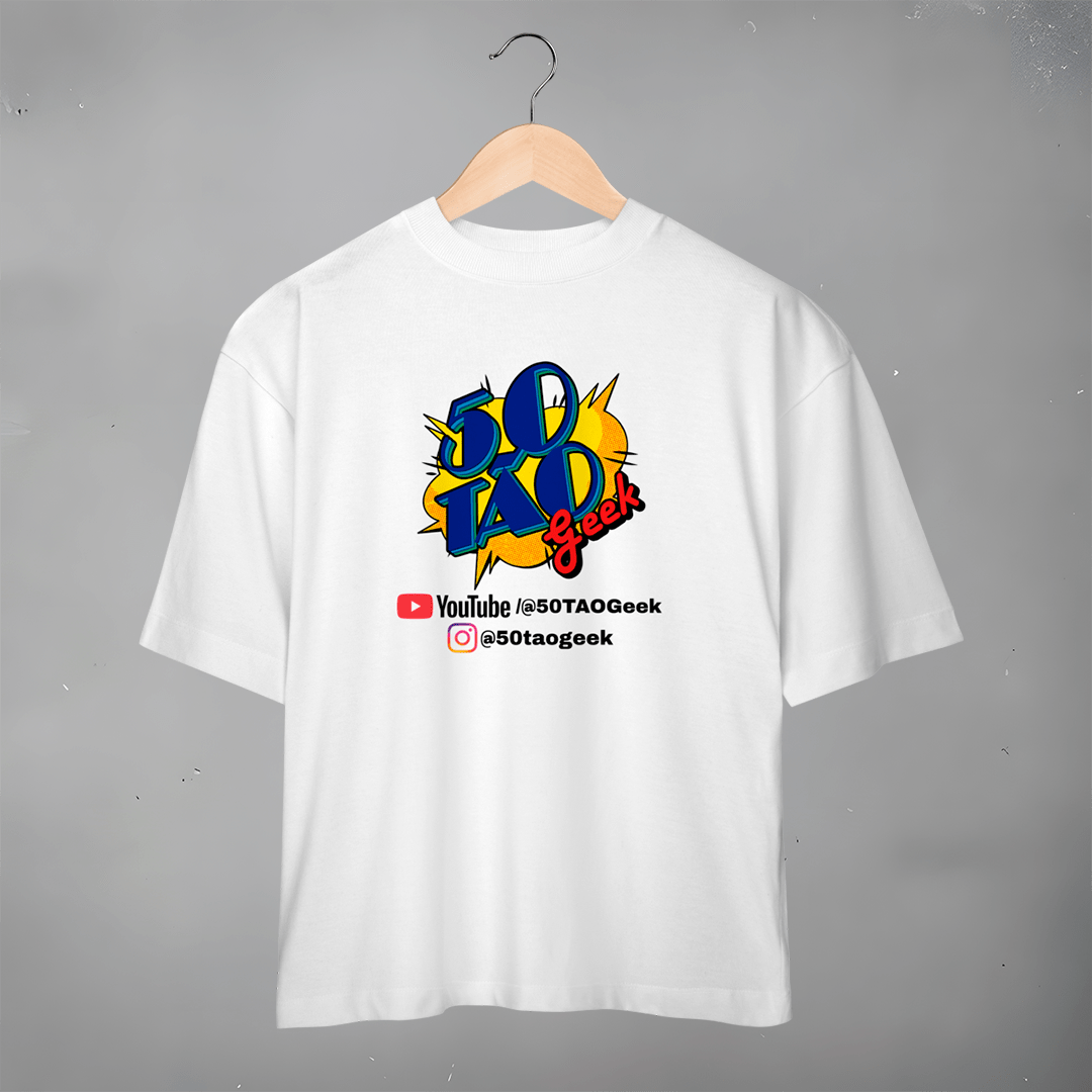 Nome do produto: Camiseta 50Tao Geek - Siga a Franquia Oversized (Clara)