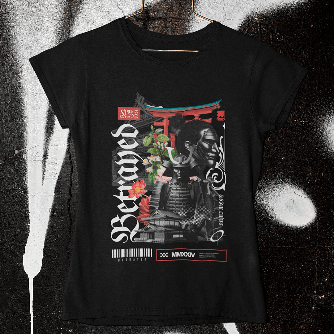 Nome do produto: Camiseta Betrayed Samurai - Baby Long