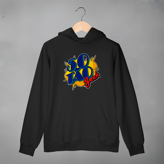 Moletom 50Tao Geek Comic Logo Canguru