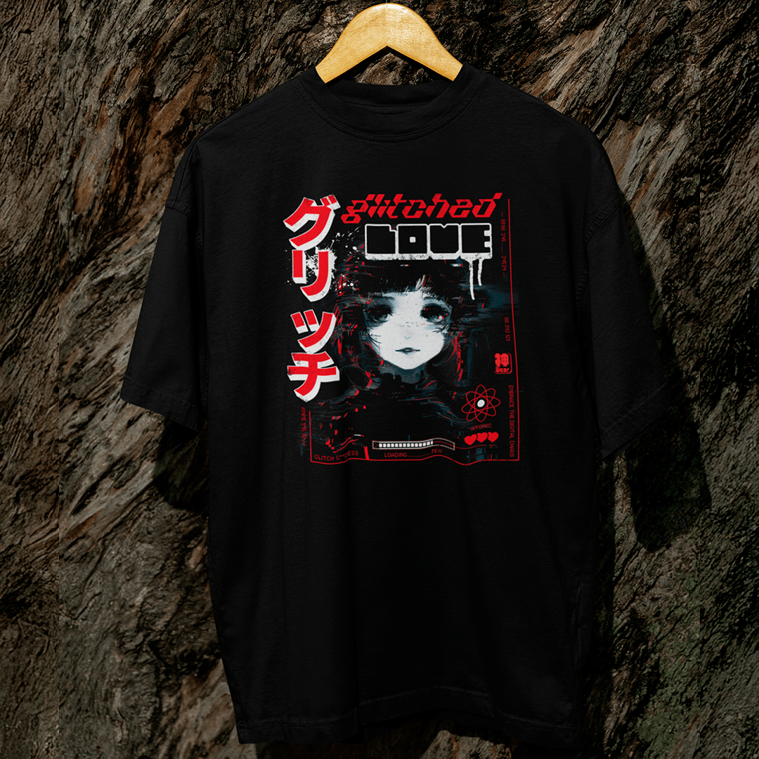 Nome do produto: Camiseta Glitched Love - Oversized
