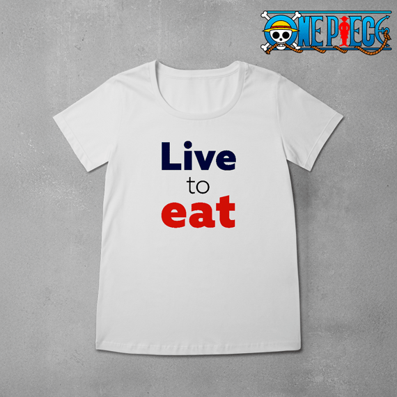 Camiseta Live to Eat - Jewelry Bonney One Piece - Baby Long