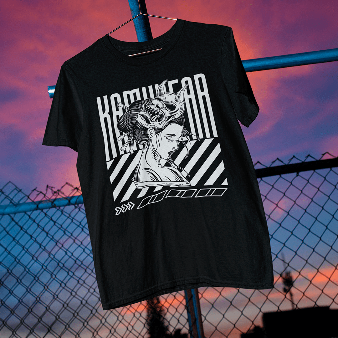 Nome do produto: Camiseta Geisha Oni Mask Ni
