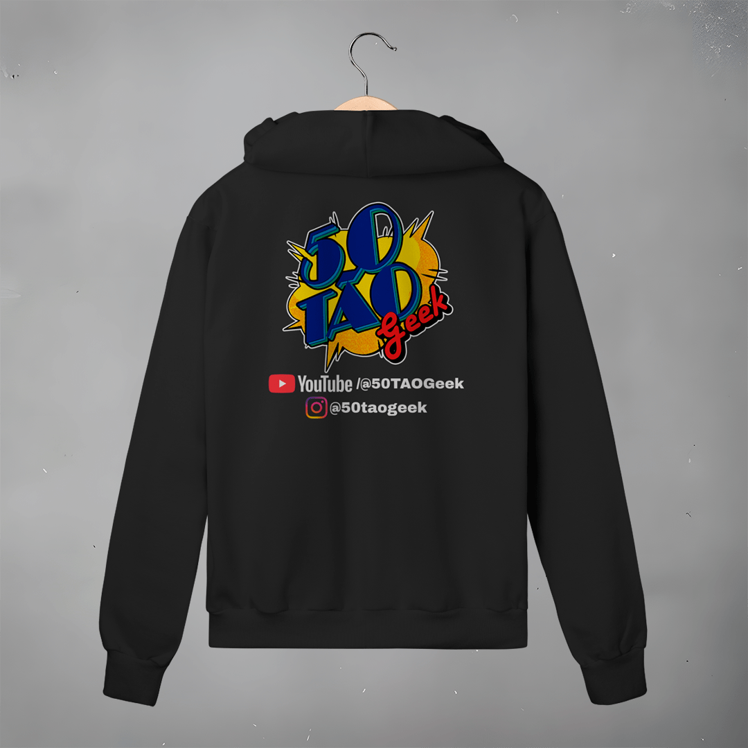 Nome do produto: Moletom 50Tao Geek - Siga a Franquia Zíper