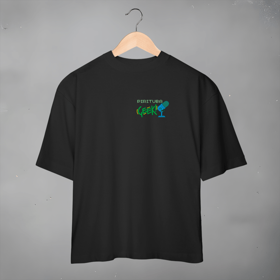 Camiseta Geek Pirituba Oficial Logo Minimalista - Oversized