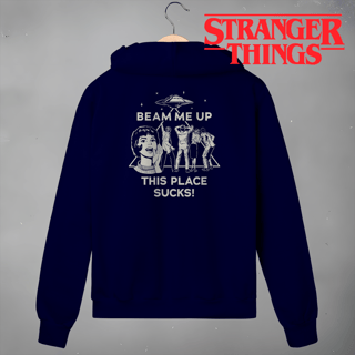 Nome do produtoMoletom Stranger Things Beam Me Up - Zíper
