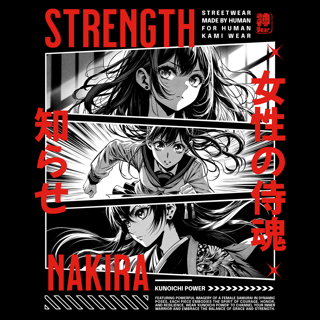 Nome do produtoCamiseta Strength Kunoichi Power - Baby Long