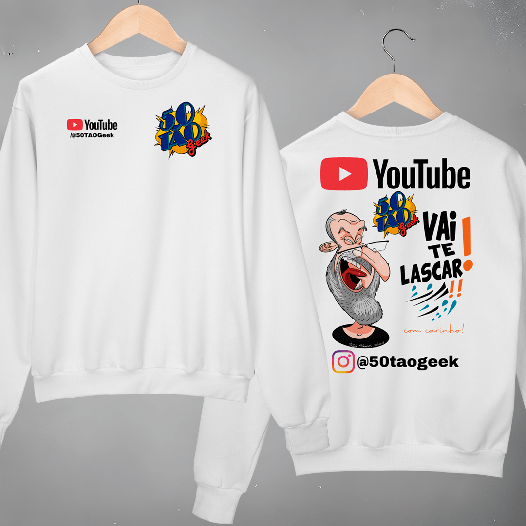 Nome do produto: Moletom 50Tao Geek - Vai Te Lascar Oficial - Sueter