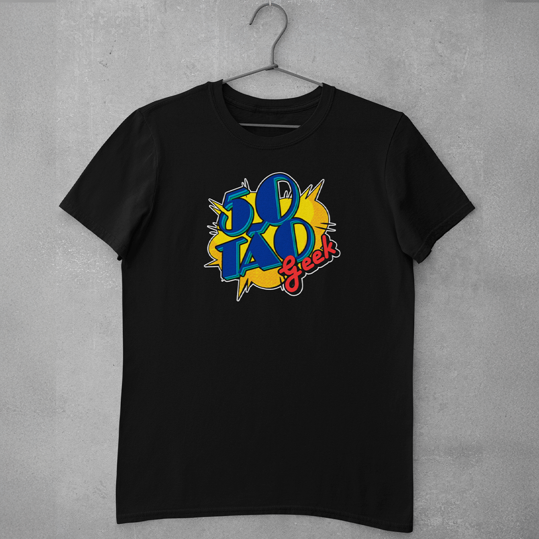Nome do produto: Camiseta 50Tao Geek Comic Logo V2