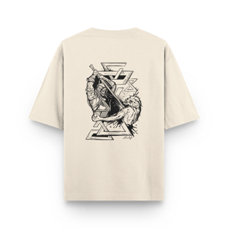 Nome do produto White Wolf | Fury [Camiseta Oversized - Costas]