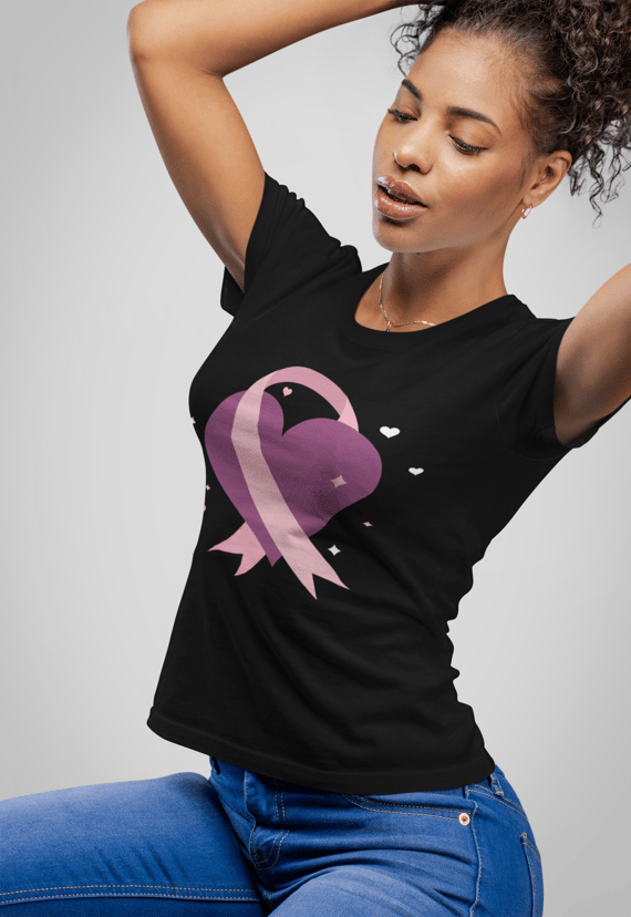 Camiseta Baby Look Coração Stare