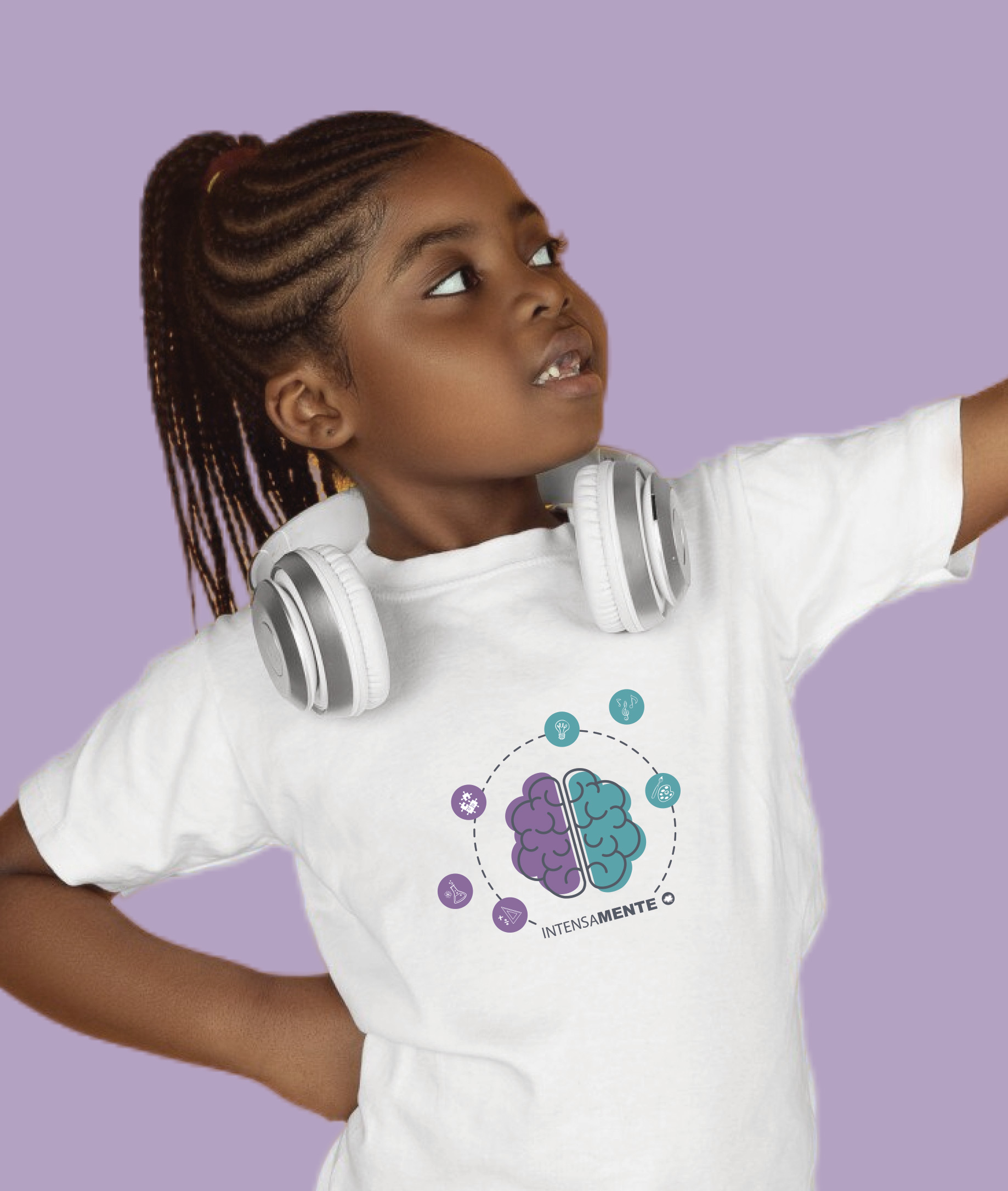 Camiseta Infantil : Menina (10 a 14) : IntensaMENTE (Inclusão / Autista / TDAH / Superdotação)