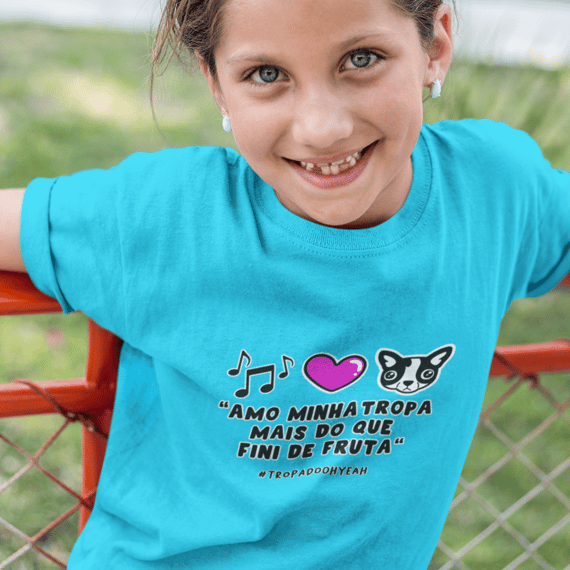 CAMISETA INFANTIL AMO MINHA TROPA
