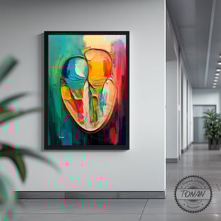 Nome do produto CANVAS FINEART - CORAÇÃO QUATRO CÂMERAS 
