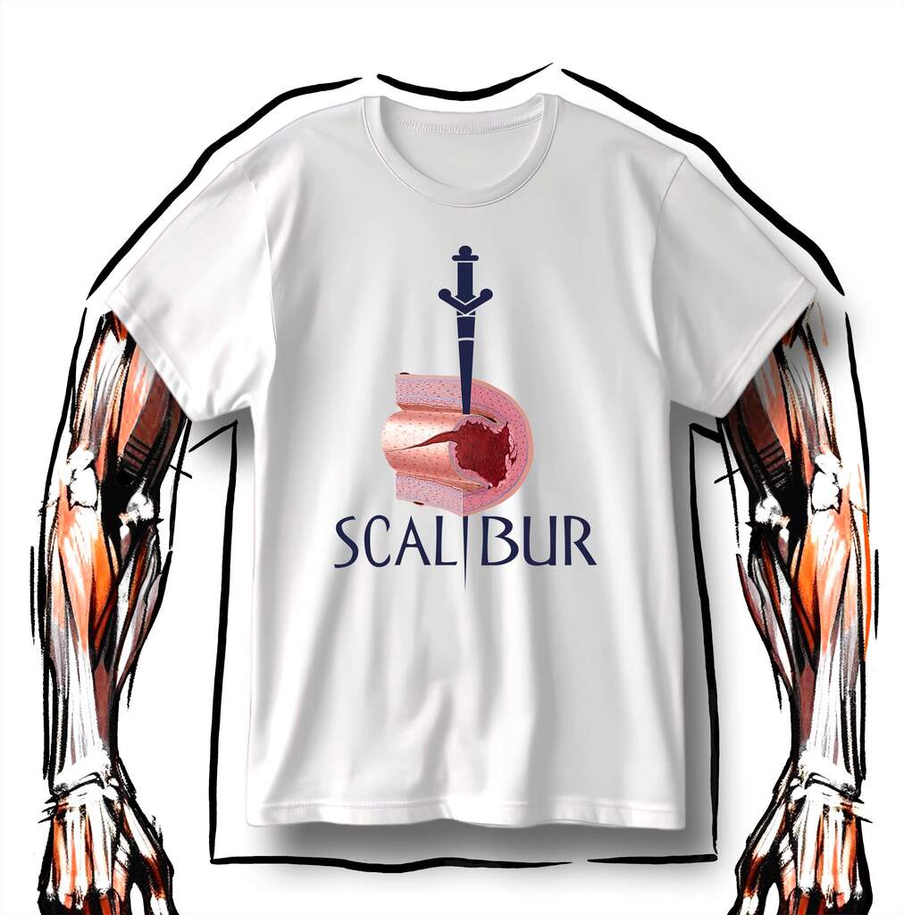 CAMISETA - SCALIBUR - DISSECÇÃO ESPONTÂNEA DA ARTÉRIA CORONÁRIA