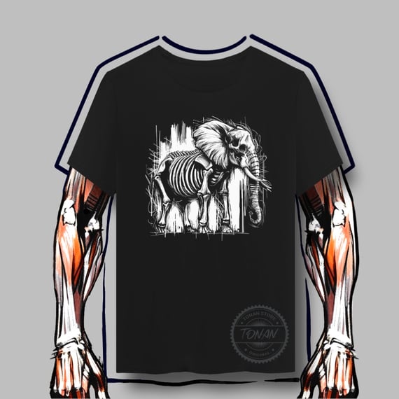 CAMISETA QUALITY – ESQUELETO DE ELEFANTE