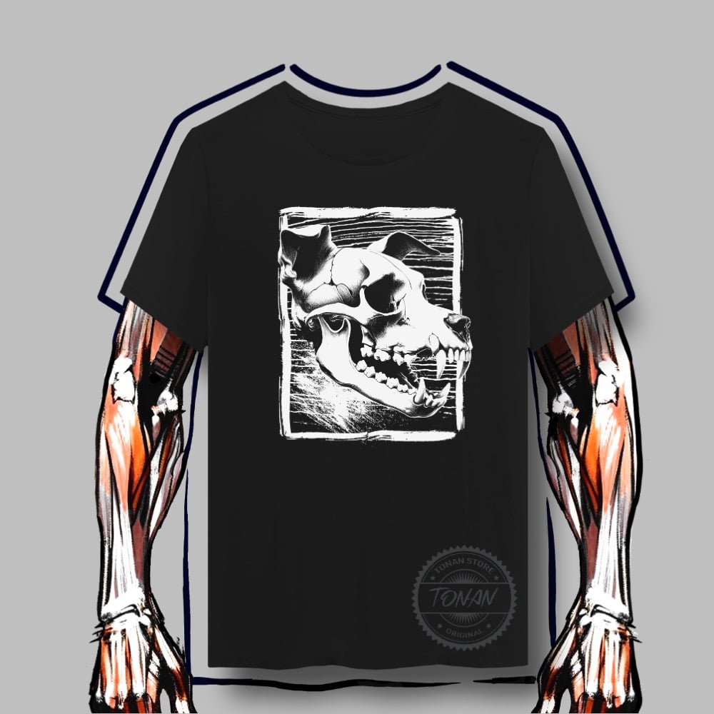 Nome do produto: CAMISETA QUALITY – CRÂNIO CACHORRO
