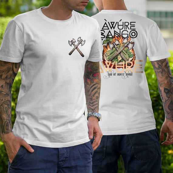 Camiseta Xangô - Venham Saudar o Rei - Tecidos Claros