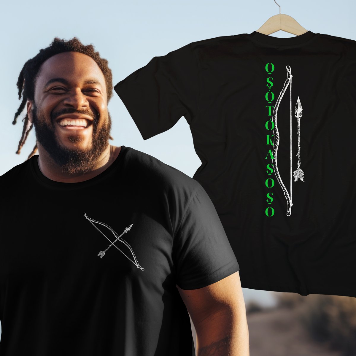 Nome do produto: Oxóssi - O Caçador de uma flecha só - Plus Size - Tecidos Escuros