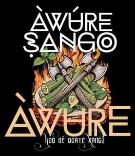 Nome do produto Camiseta Xangô - Venham Saudar o Rei - Tecidos Escuros