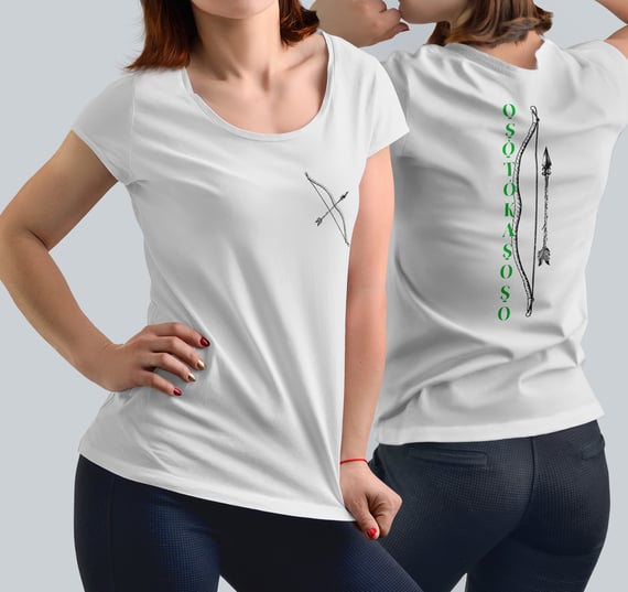 Camiseta Oxóssi - O Caçador de uma flecha só - Tecidos Claros - Feminina