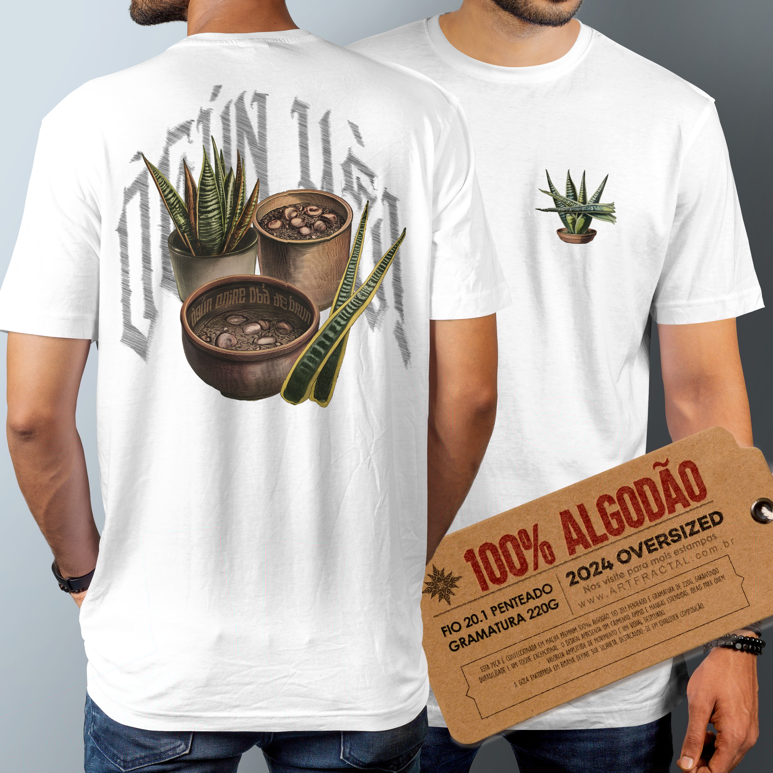 Oxóssi - O Caçador de uma flecha só - Camiseta Oversized - Tecidos Claros