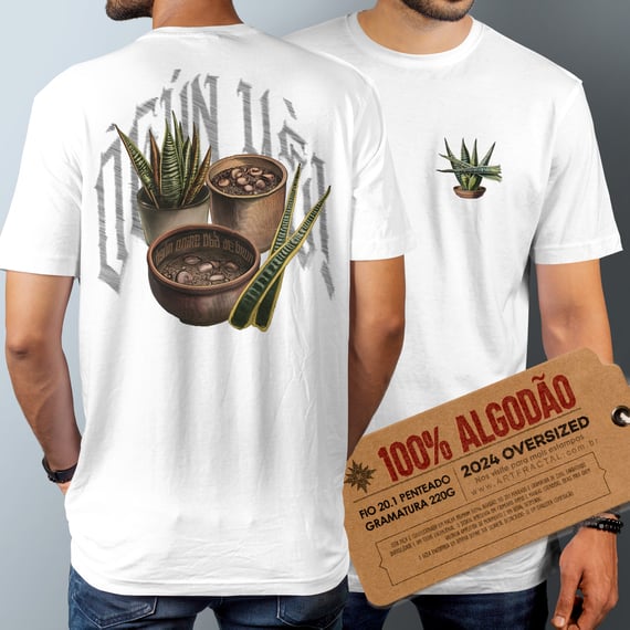 Ogum - Senhor de Irê! - Camiseta Oversized - Tecidos Claros