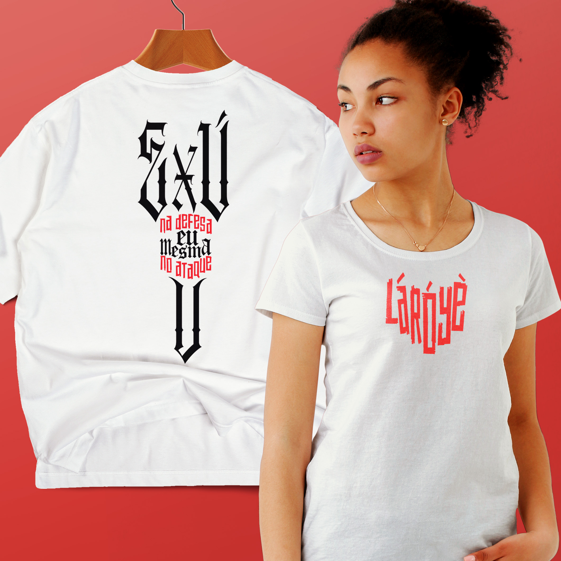 Exú na Defesa - Camisa Feminina - Tecidos Claros
