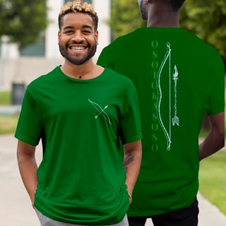 Nome do produto Camiseta Oxóssi - O Caçador de uma flecha só - Tecidos Escuros