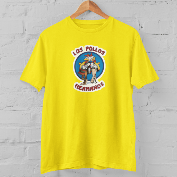 Camiseta Los Pollos Hermanos Amarela, Branca, Preta e Cinza - Breaking Bad