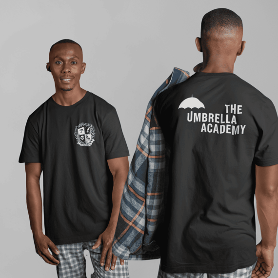 Camiseta The Umbrella Academy Feminina e Masculina - Frente e Costas
