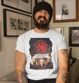 Nome do produtoCamiseta Casa Targaryen Fire and Blood - House of the Dragon