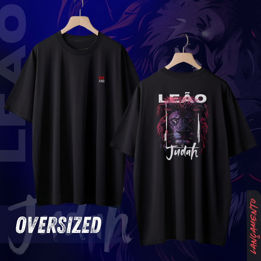 Nome do produto: Leão de Judah - Camiseta Oversized