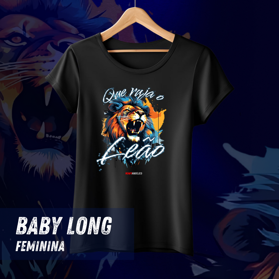 Nome do produto: Série “Que Ruja o Leão” – A Voz da Vitória - Camiseta Feminina