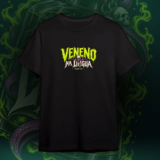 Nome do produto VENENO NA LÍNGUA - Camiseta Unissex