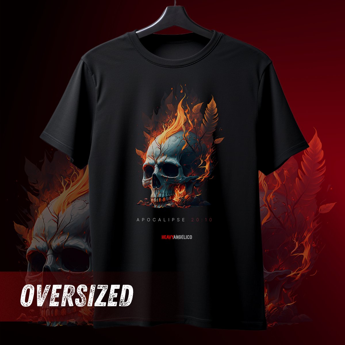 Nome do produto: Apocalipse 20:10 - Camiseta Oversized