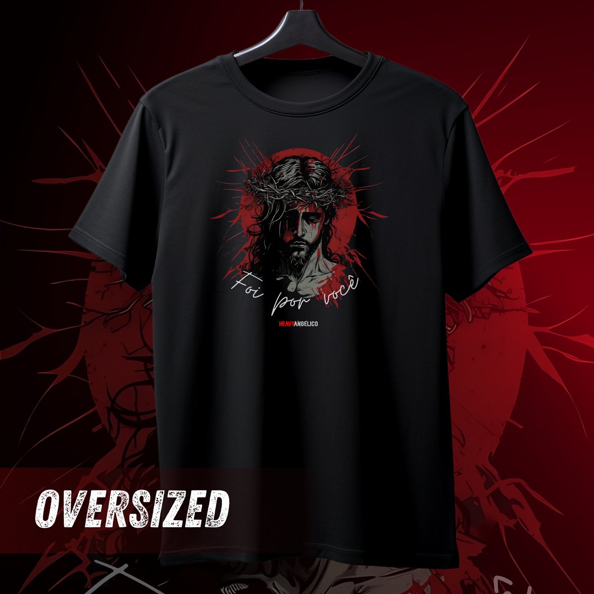 Nome do produto: Foi por Você - Camiseta Oversized