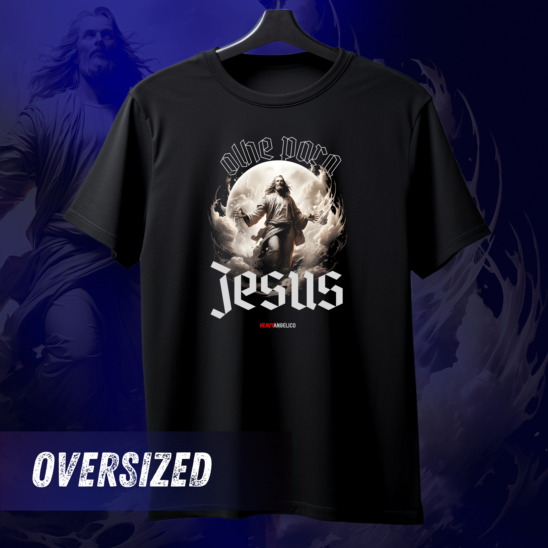 Camiseta Oversized - Olhe para Jesus