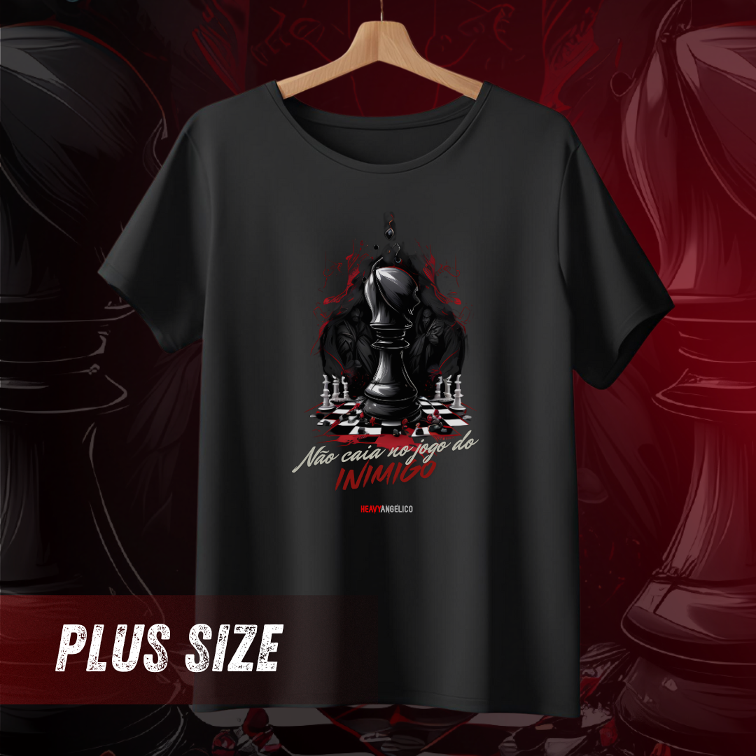Nome do produto: Não caia no jogo do inimigo - Camiseta Plus Size