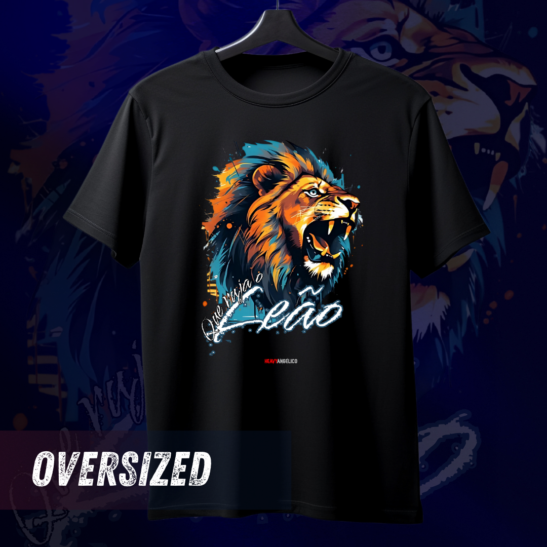 Nome do produto: Série “Que Ruja o Leão” – A Força do Rei - Camiseta Oversized 