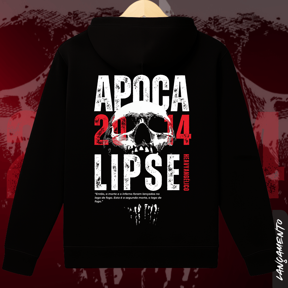 Nome do produto: Apocalipse 20:14 - A MORTE TEM DATA DE VALIDADE - Moletom com Zíper