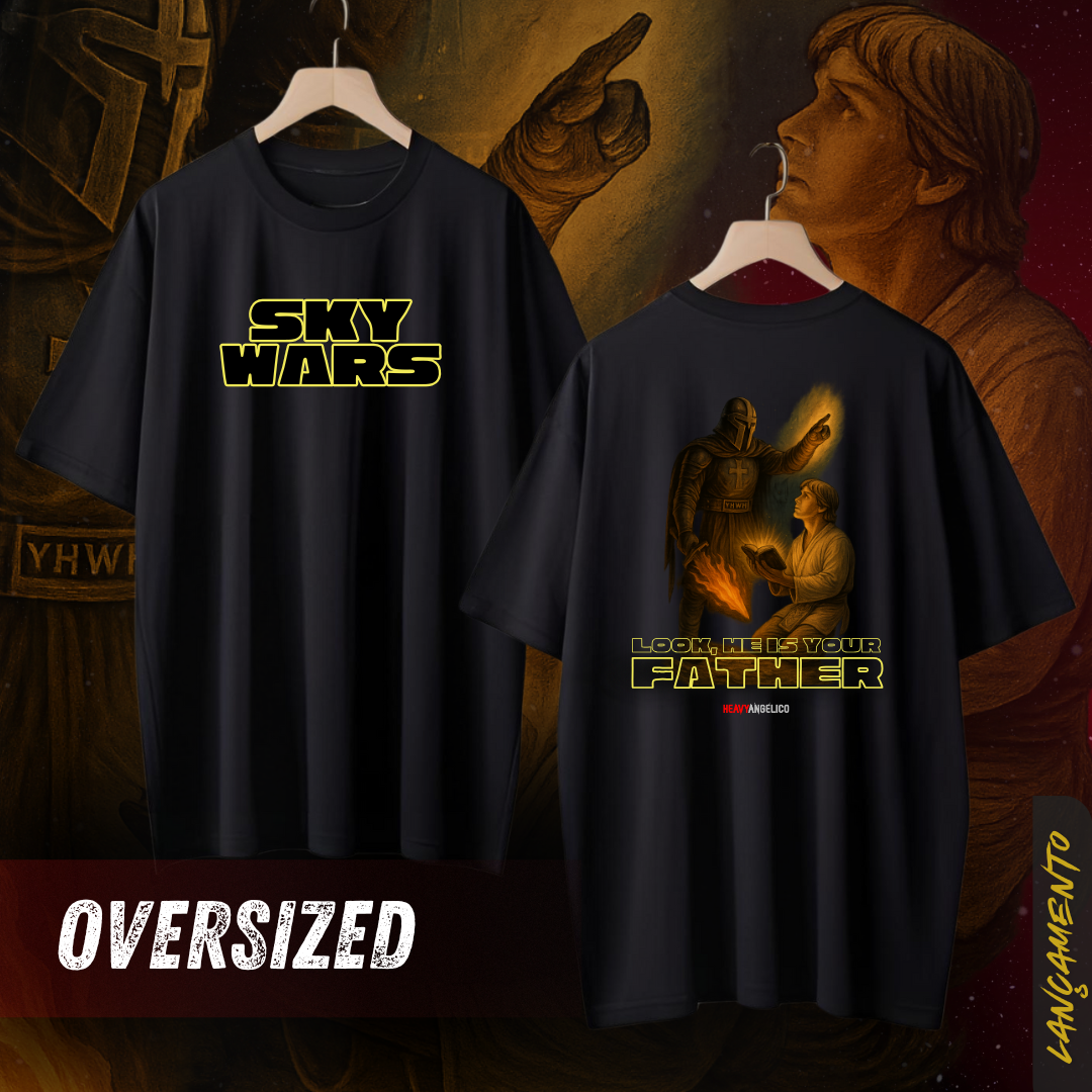 Nome do produto: He Is Your Father - Sky Wars - Camiseta Oversized - Frente e Costas
