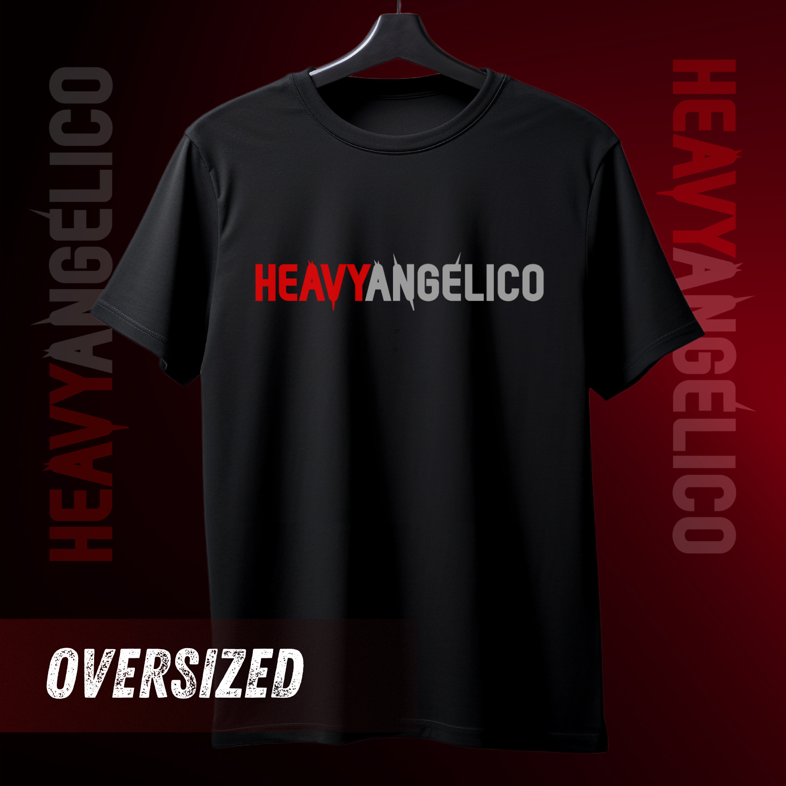 Camiseta Oversized - HeavyAngélico NO PEITO