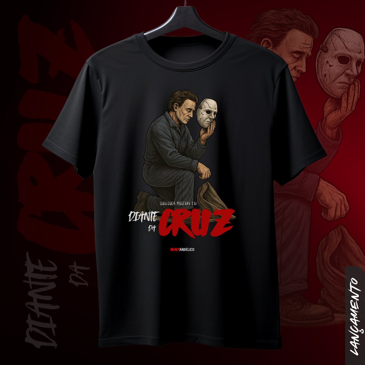 Nome do produto: Diante da Cruz – Toda Máscara Cai - Camiseta Unissex