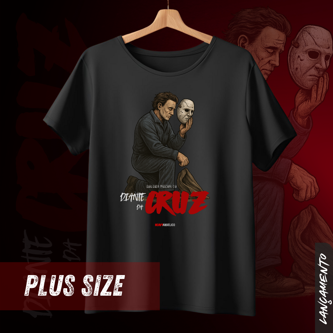 Nome do produto: Diante da Cruz – Toda Máscara Cai - Camiseta Plus Size